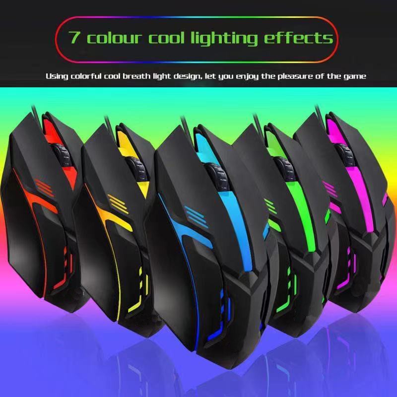 Latest high-quality ergonomic gaming mouse, suitable for desktop and laptop computers, 4-button USB RGB backlit mouse